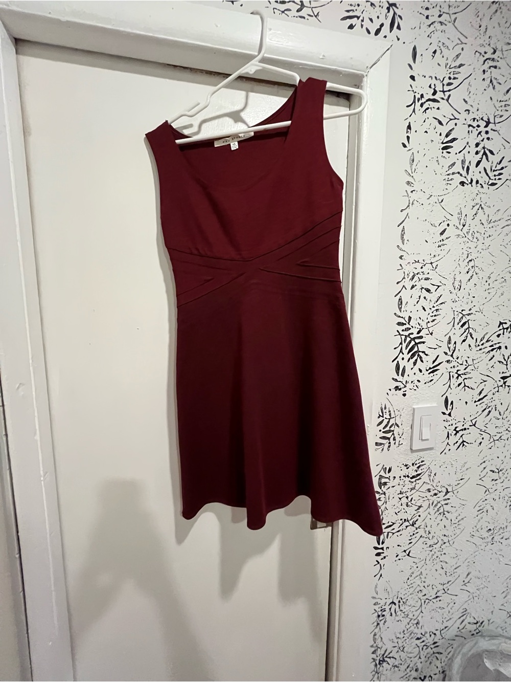 Max Studio Sleeveless Wine Fit-and-Flare Dress